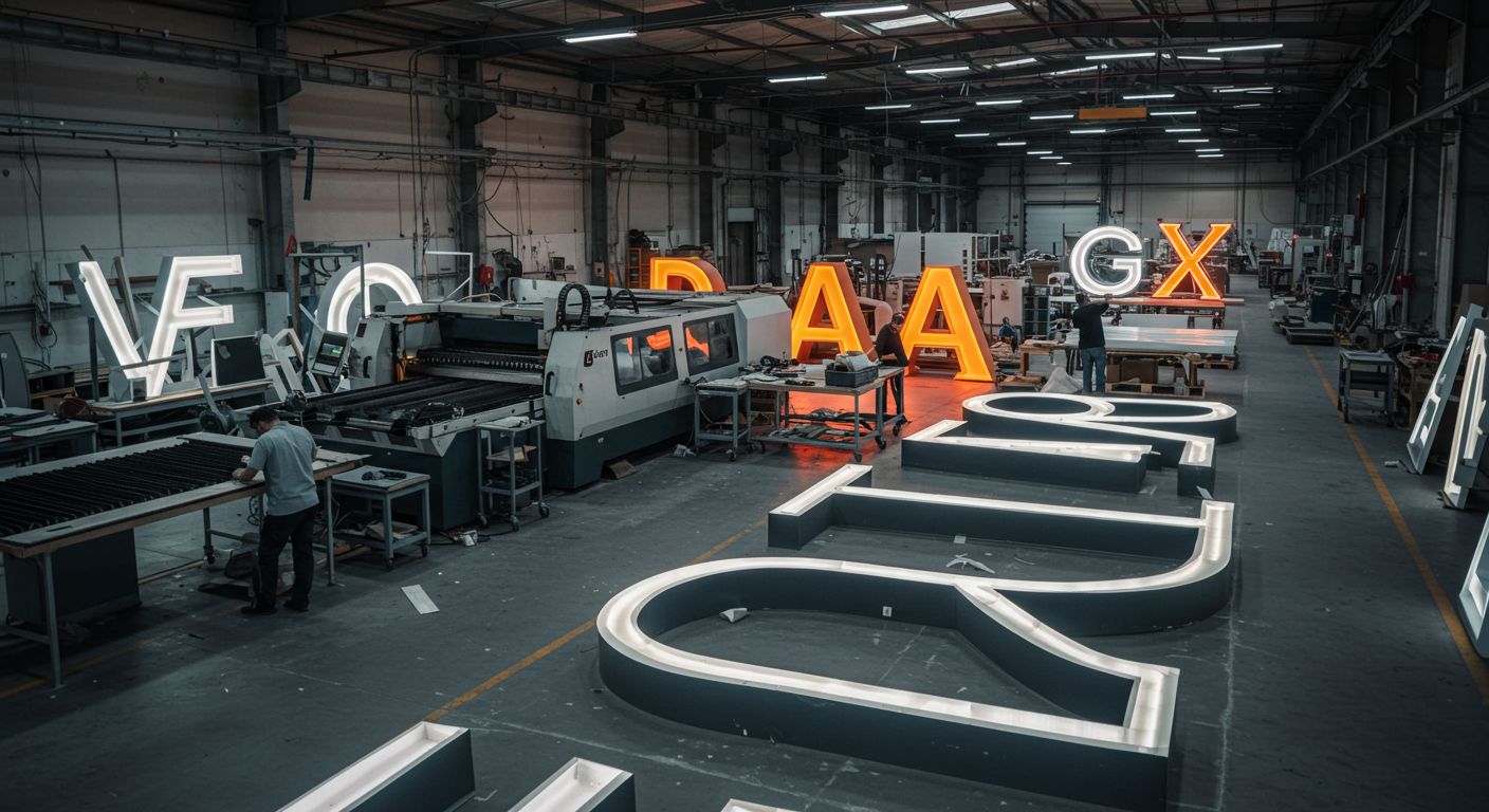 Пример объемных рекламных букв